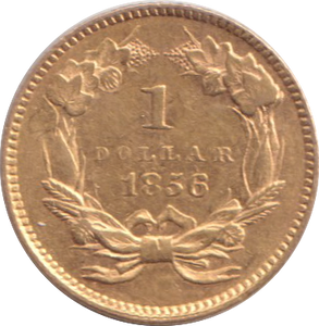 1856 GOLD ONE DOLLAR USA