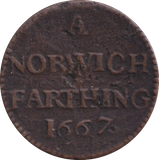 1667 NORWICH FARTHING TOKEN