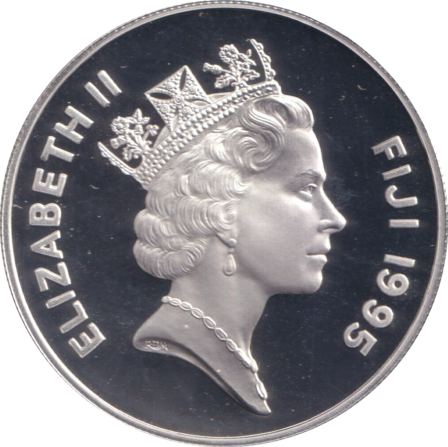 1995 SILVER PROOF TEN DOLLAR FIJI