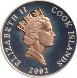 2002 SILVER PROOF ONE DOLLAR COOK ISLANDS