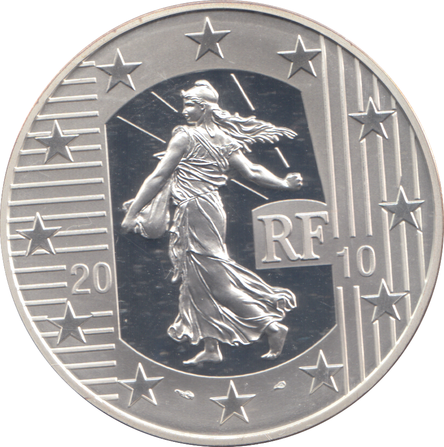 2010 SILVER PROOF FRANCE 10 EURO