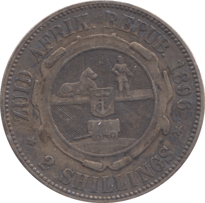 1896 SILVER 2 SHILLING SOUTH AFRICA