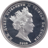 2018 CORONATION ANNIVERSARY SILVER PLATED FIVE POUND TRISTAN DA CUNHA