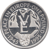 1995 SILVER PROOF 1 POUND ALDERNEY