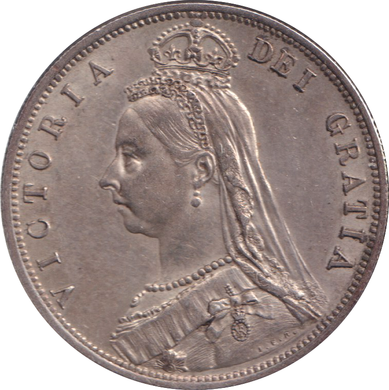 1887 HALFCROWN ( GVF )