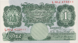 ONE POUND BANKNOTE BANK OF ENGLAND BEALE £1-10