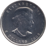 2009 1 OZ .999 FINE SILVER 5 DOLLARS CANADA