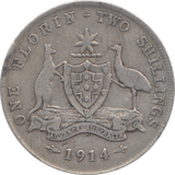 1914 SILVER FLORIN AUSTRALIA