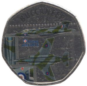 2016 50P SHAPED MEDALLION BUCCANEER 1958