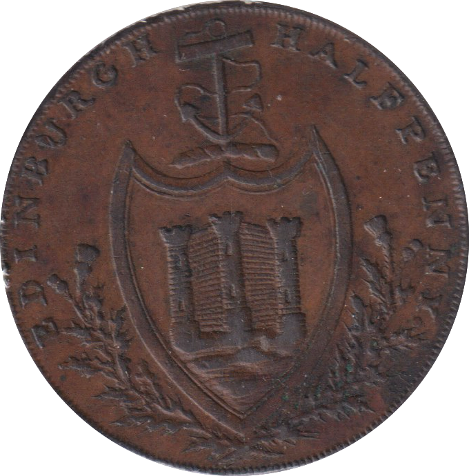 1791 HALF PENNY TOKEN EDINBURGH