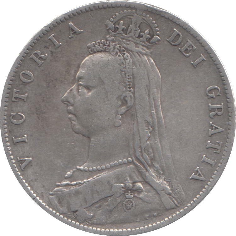 1891 HALFCROWN ( GF )