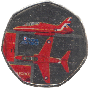 2016 50P SHAPED MEDALLION HAWK 1980