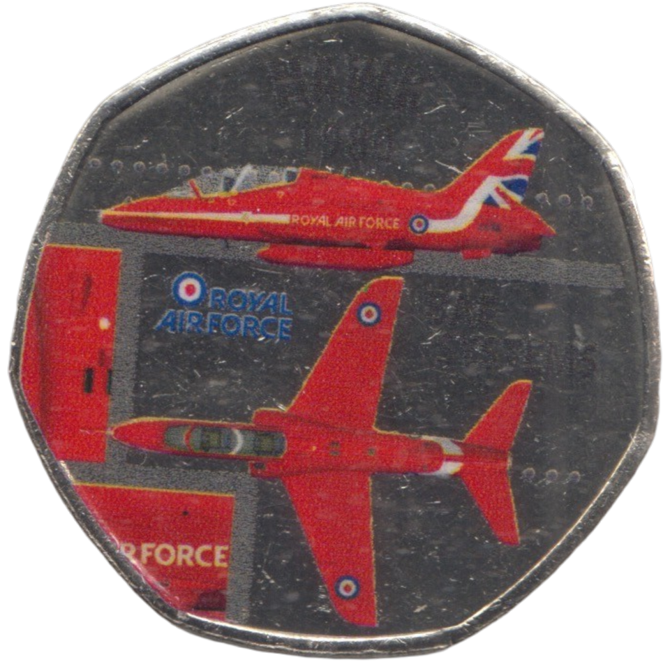 2016 50P SHAPED MEDALLION HAWK 1980
