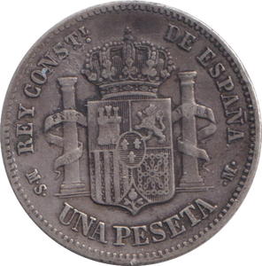 1885 SILVER 20 CENTAVOS SPAIN