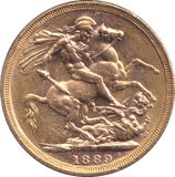 1889 GOLD SOVEREIGN ( EF ) MELBOURNE MINT