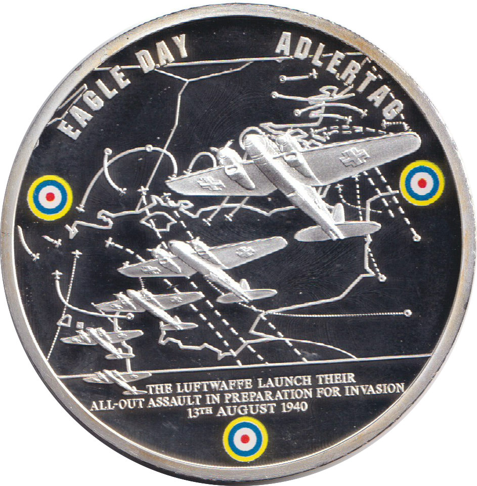 2010 SILVER PROOF MEDALLION BATTLE OF BRITAIN EAGLE DAY