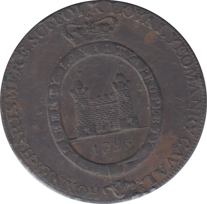 1795 HOXNE AND HARTSMERE HALFPENNY TOKEN