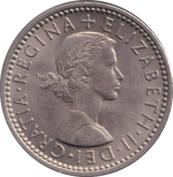 1955 SIXPENCE ( UNC )
