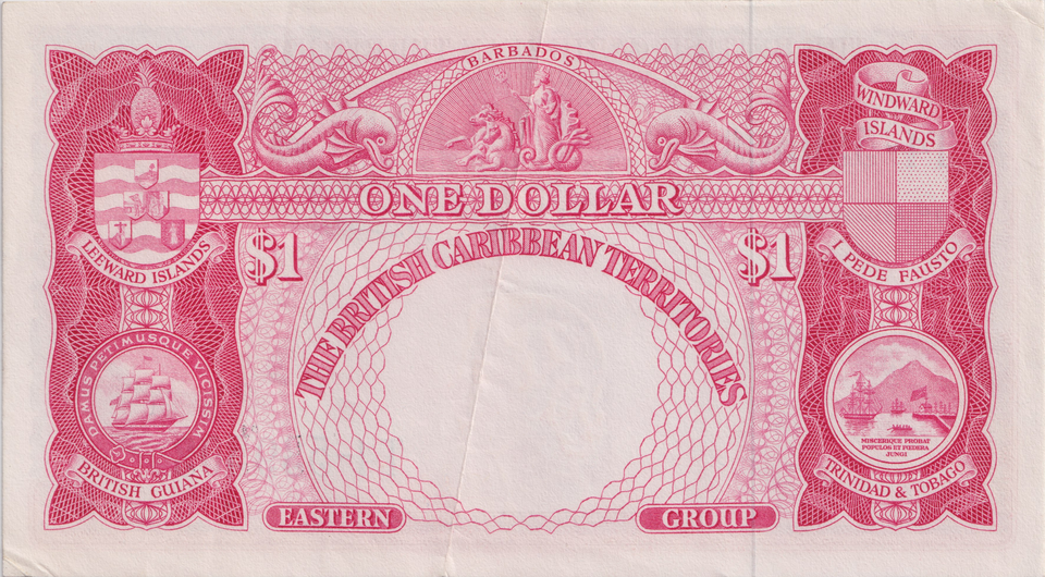 1964 ONE DOLLAR EASTERN CARIBBEAN BANKNOTE REF-1789