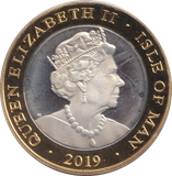 2019 SILVER PROOF WE SHALL NEVER SURRENDER TWO POUNDS ISLE OF MAN