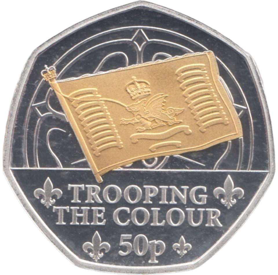 2024 SILVER PROOF 50P TROOPING THE COLOUR
