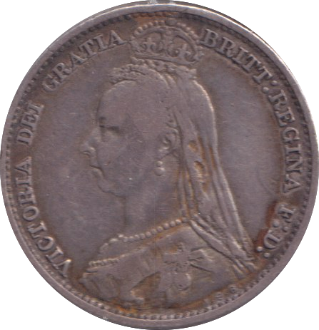 1892 SIXPENCE ( GF )