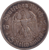 1935 SILVER 5 REICHSMARK GERMANY