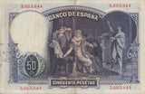 1931 50 PESTAS BANKNOTE SPAIN REF-1627