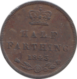 1843 HALF FARTHING ( GVF )