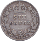 1903 SIXPENCE ( FINE )
