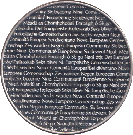 1973 SILVER EUROPEAN COMMUNITY ENGLISH MEDAL
