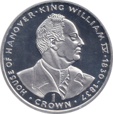 1993 SILVER PROOF ONE CROWN KING WILLIAM IV