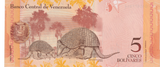 2014 VENEZUELA 5 BOLIVARES BANKNOTE REF-1854