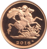 2016 GOLD HALF SOVEREIGN ( PROOF )