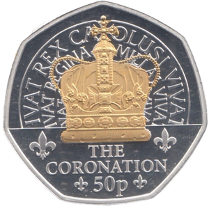 2024 SILVER PROOF 50P THE CORONATION