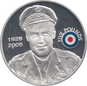 2008 SILVER PROOF £5 RAY HANNA