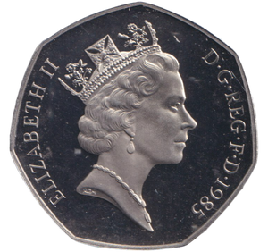 1985 50 PENCE BRITANNIA ( BU )