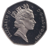 1985 LARGE 50 PENCE BRITANNIA ( BU )