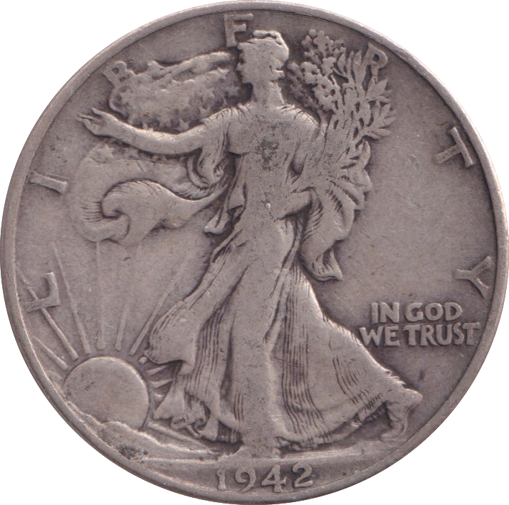 1942 SILVER HALF DOLLAR USA