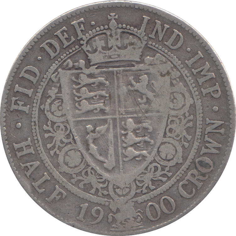 1900 HALFCROWN ( FINE )