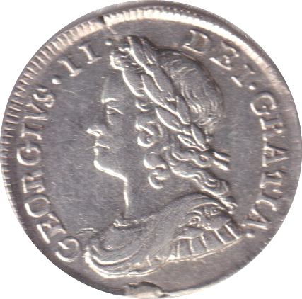 1746 MAUNDY THREEPENCE ( GVF )