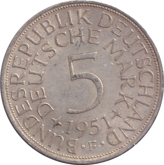 1951 5 MARK GERMANY