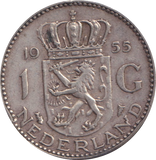 1955 1 GULDEN NETHERLANDS