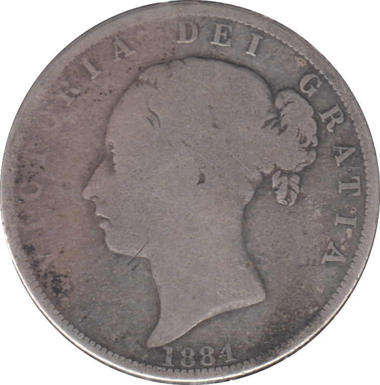 1884 HALFCROWN ( FINE )