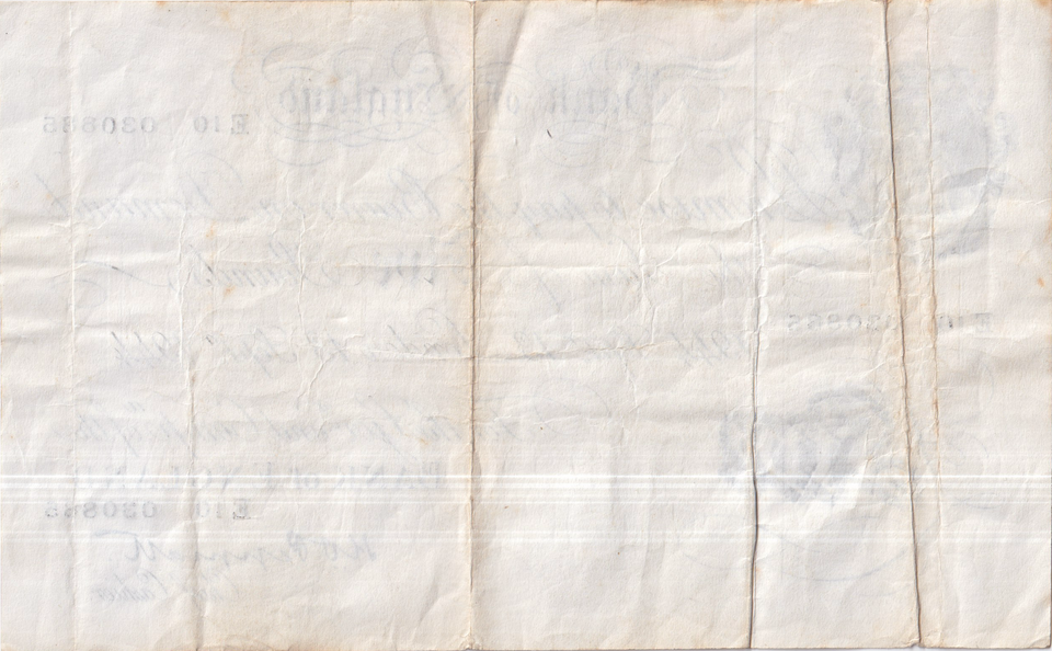 1944 WHITE FIVE POUND NOTE SEPTEMBER 13TH LONDON BANK OF ENGLAND PEPPIATT W£5-50