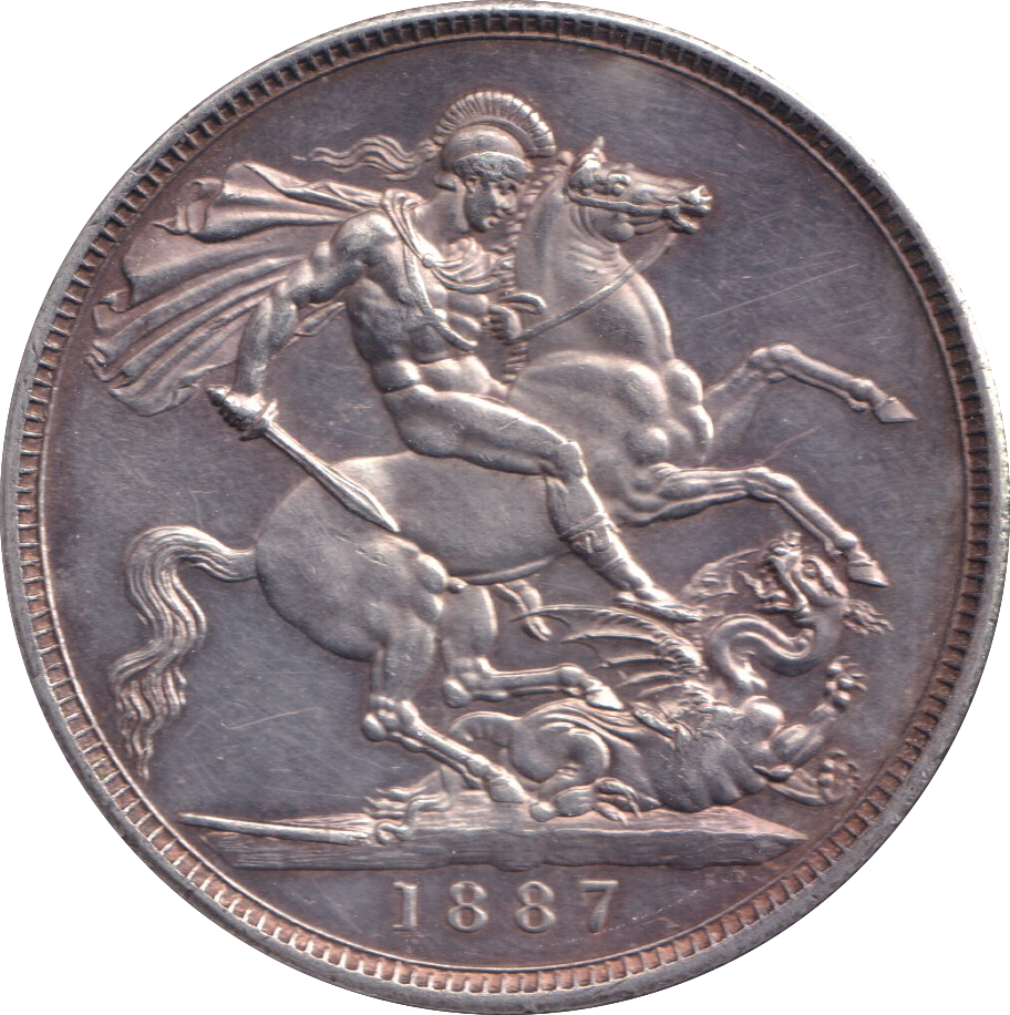1887 CROWN ( AUNC )