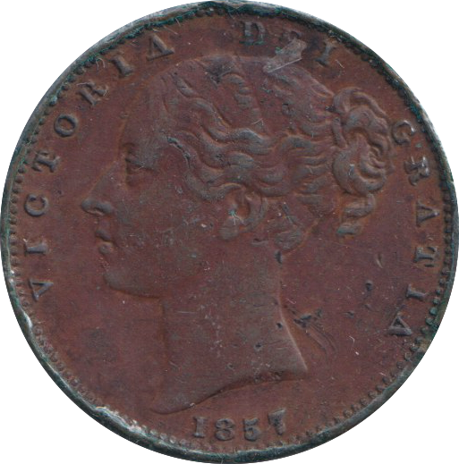 1857 FARTHING ( GVF )