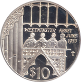 2002 SILVER PROOF 10 DOLLAR FIJI