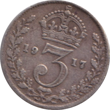 1917 THREEPENCE ( GF)