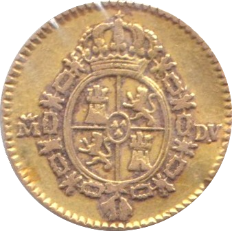 1786 GOLD HALF ESCUDO SPAIN